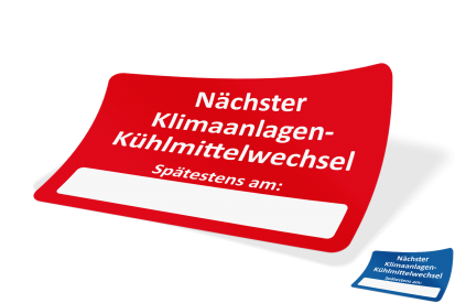 Sign-Line Werbeservice  Klima-Check Rot (1 VE = 250 Stk